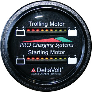 LITHIUM BATTERY GAUGE (DUAL PRO) 2.25" Dia. 36/12 or 24/12 Dual Round w/2 CTs